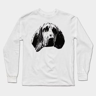 Bloodhound Face Design - A Hubert Christmas Gift Long Sleeve T-Shirt